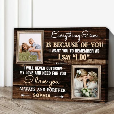 Thoughtful Gift Idea For Mother's Day Custom Photo Mom Canvas Print 01