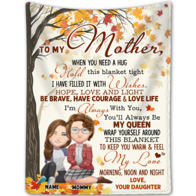 Personalized To My Mother Fleece Blanket Meaningful Gift For Mother's Day