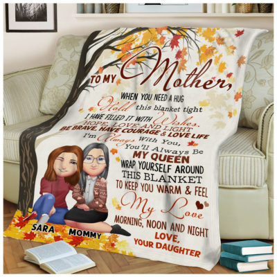 Personalized To My Mother Fleece Blanket Meaningful Gift For Mother's Day 01