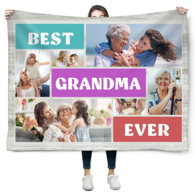 Bedding Mothers Day Gift From Grandchildren Custom Grandma Fleece Blanket Gift