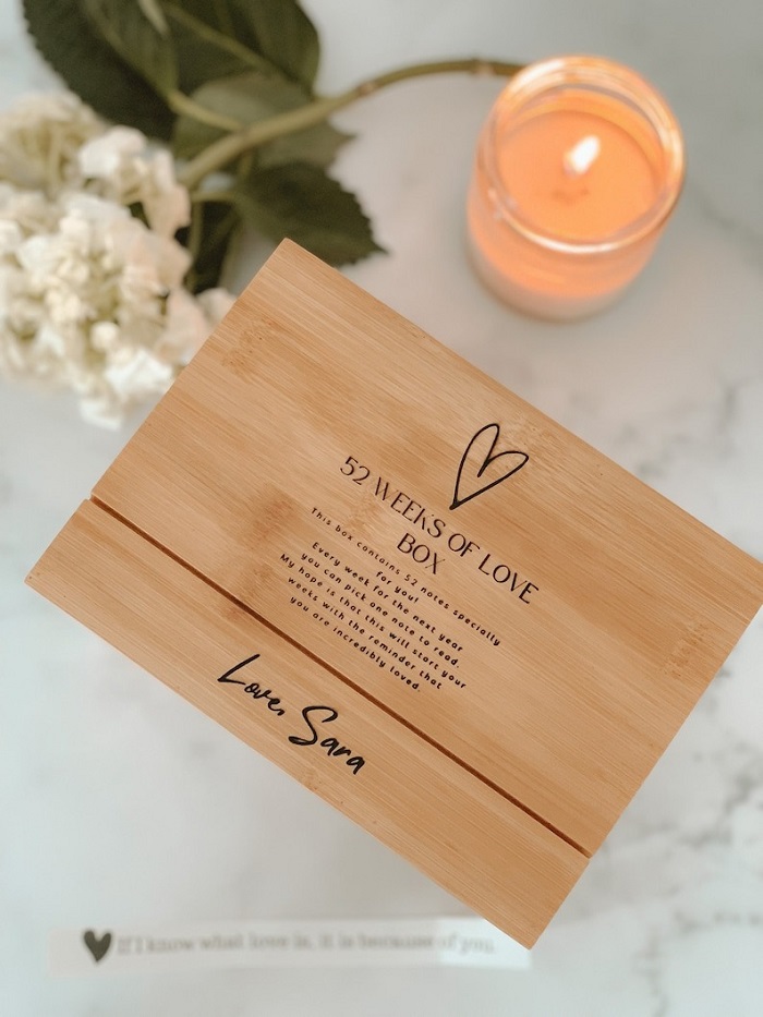 A Love Box for 52 Weeks: cute anniversary gifts for him