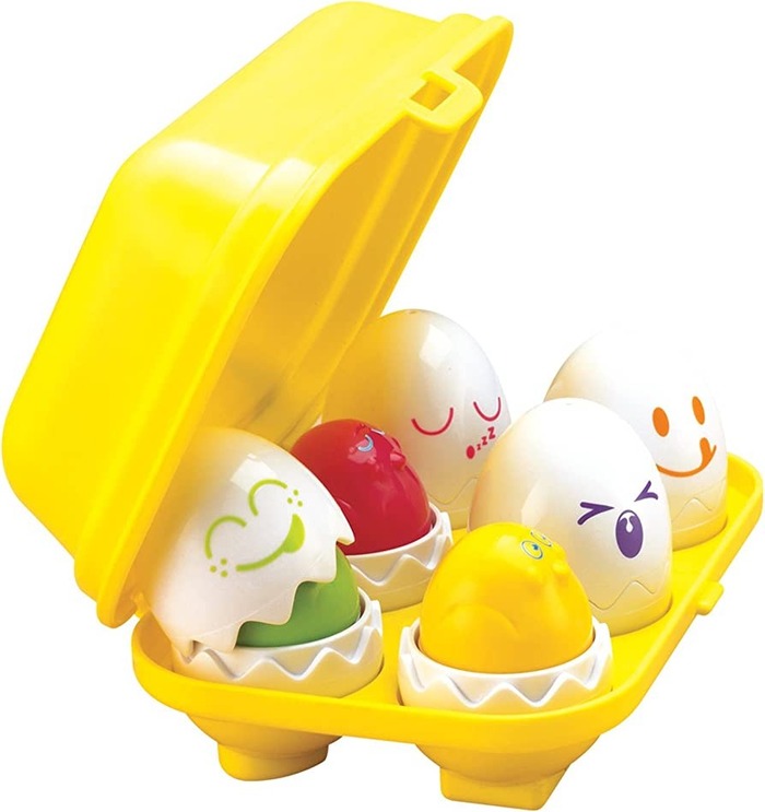 Hide & Squeak Eggs - Easter basket ideas for newborn