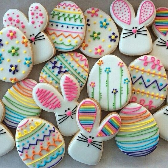 Lovely Cookies For Easter Party - Easter Bunny Basket