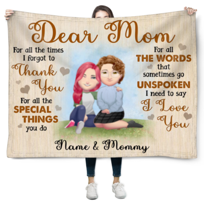 Custom Special Mother's Day Blanket Birthday Gift To Mom From Daughter