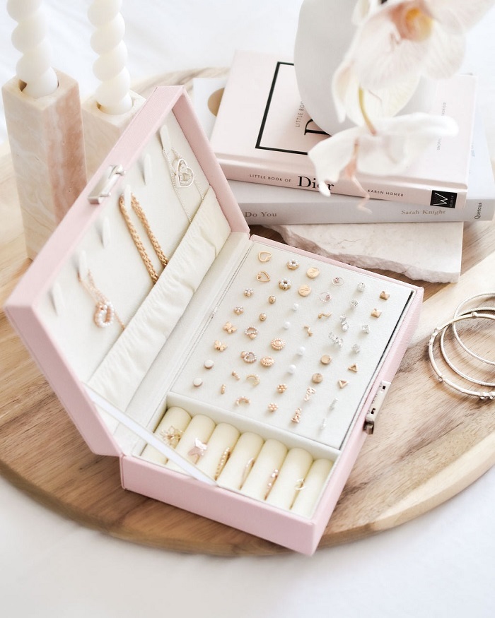 Personalized Jewelry Organizers are great daughter-in-law gifts from mother-in-law on Mother's Day