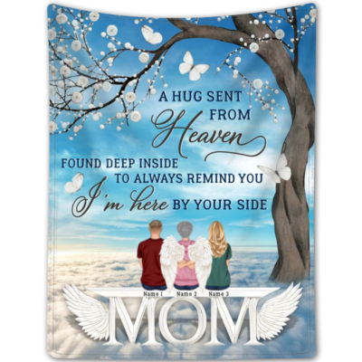 Memorial Blanket Gift For Family Mothers Day Gift Ideas A Hug Sent From Heaven