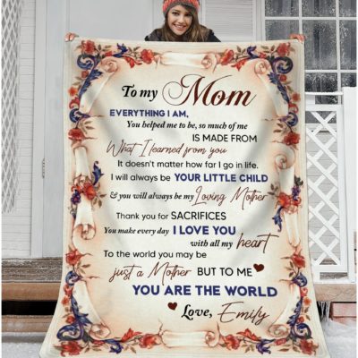Custom Unique To My Mom Fleece Blanket Mother's Day Gifts From Daughter Or Son 01