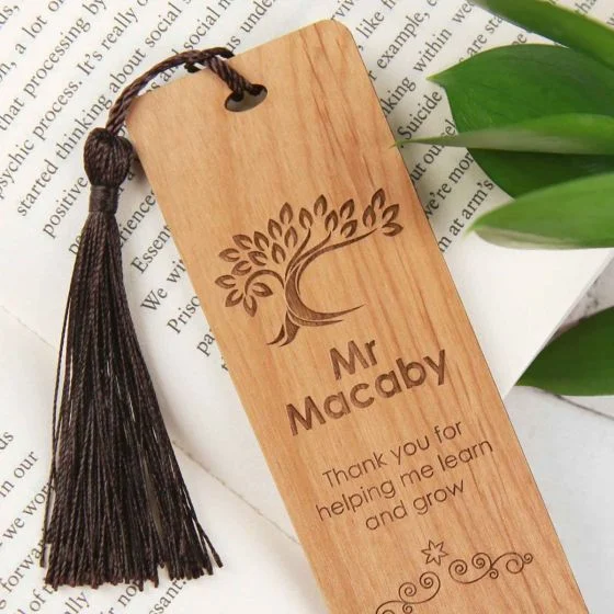 Teacher's Bookmark with Laser Engraving - teacher easter gifts ideas