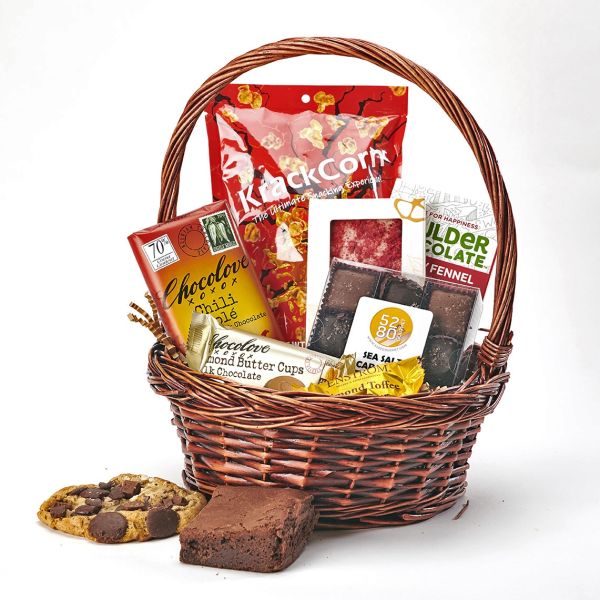 Brownie and Chocolate Basket - teacher easter gifts