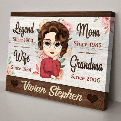 Custom Legend Wife Mom Grandma Canvas Unique Mother's Day Gift For Grandma 01