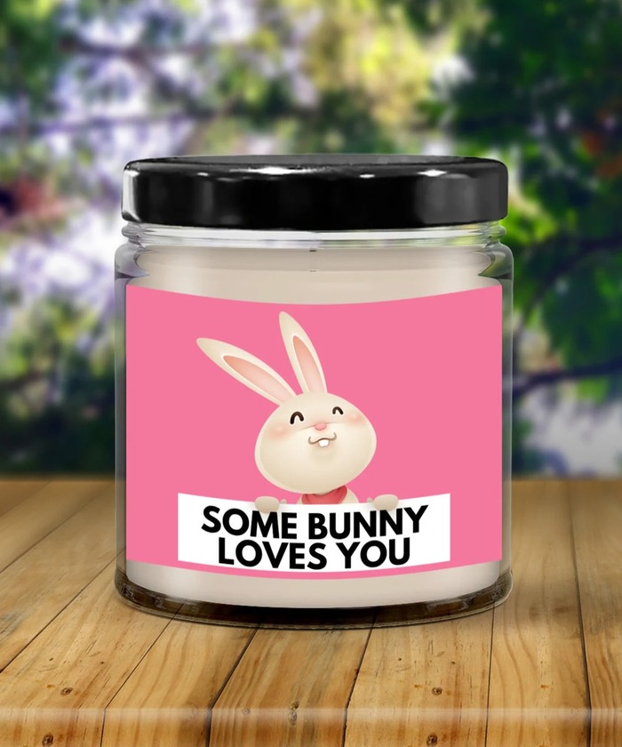 Somebunny Loves You Candle - Easter gifts for women