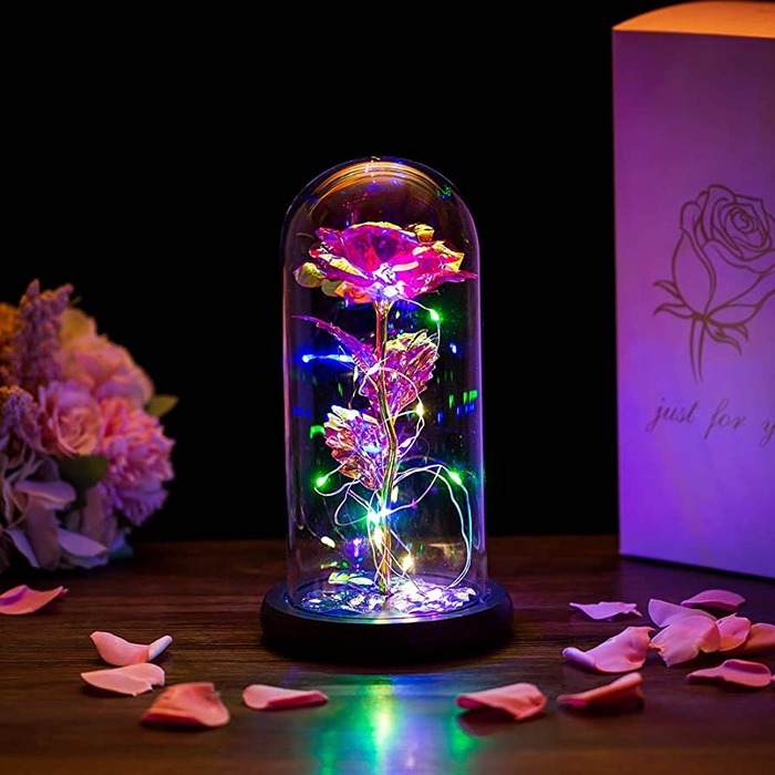 Glass Galaxy Rose - Easter Gifts For Women