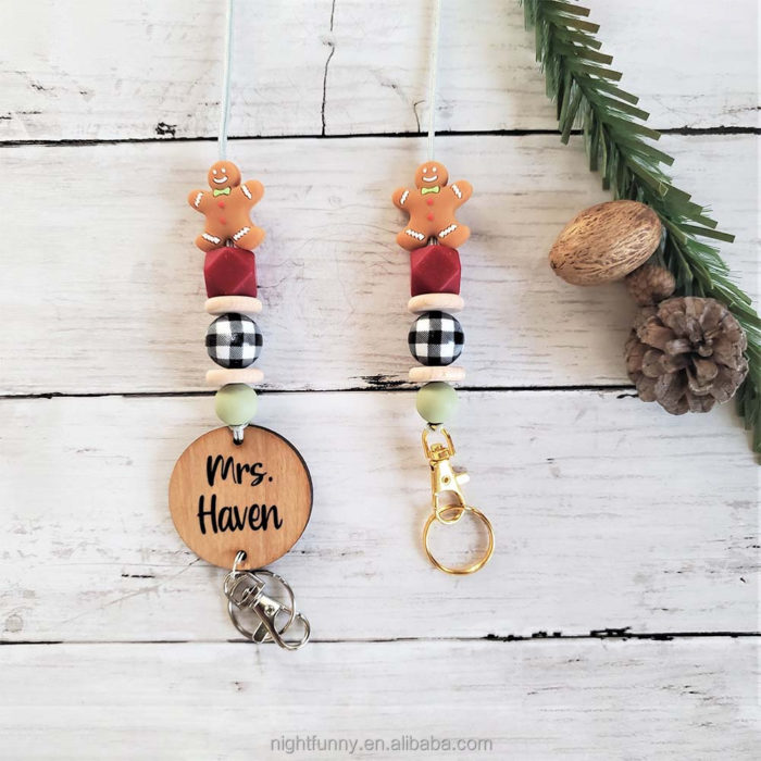 Wooden Keychain And Lanyard - Unique Easter Gifts For Teachers
