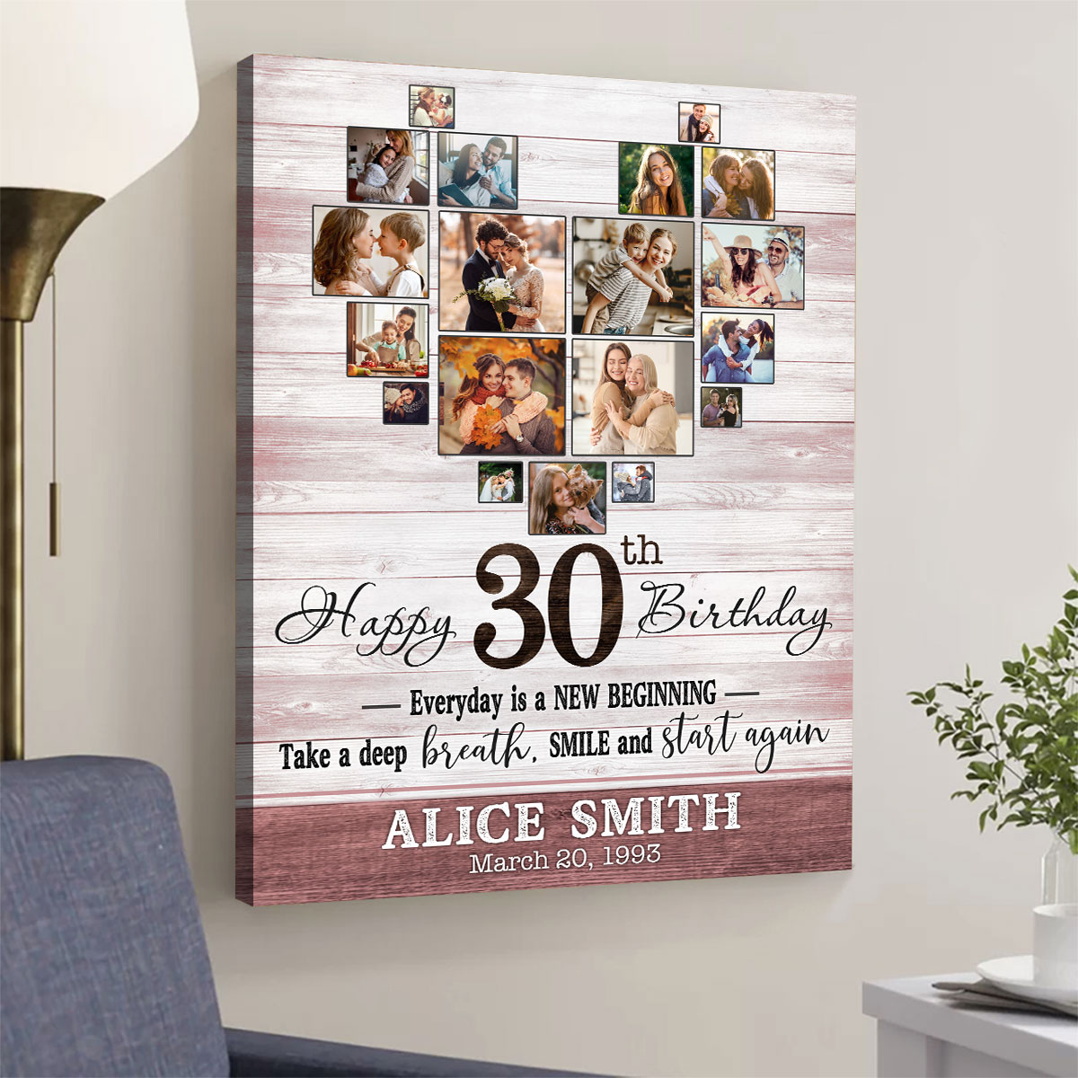 Personalised 30th Birthday Gifts for Her Photo Album UV-606