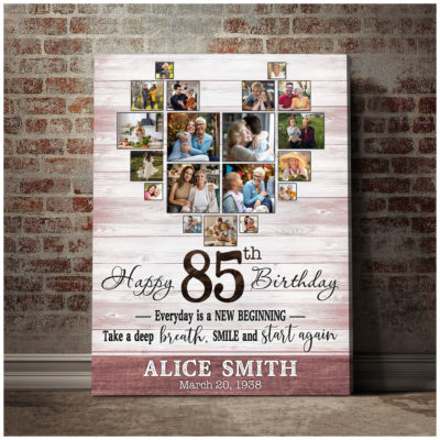 Customized Photo 85th Birthday Canvas 85th Gift Idea For Woman 01