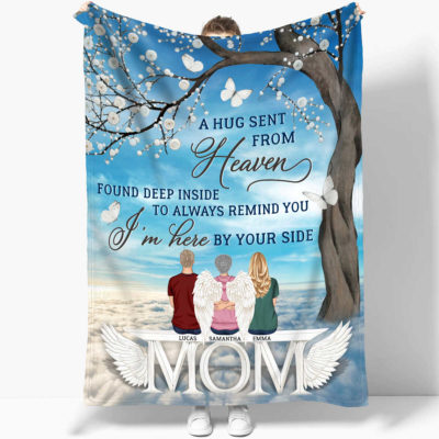 Memorial Blanket Gift For Family Mothers Day Gift Ideas A Hug Sent From Heaven