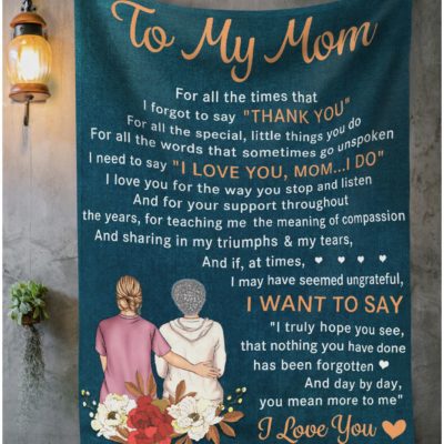 Unique Mother Gifts From Daughter or Son To my Mom Fleece Blanket