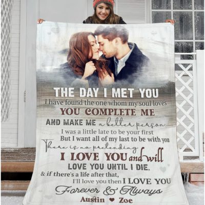 Personalized Couple Photo Fleece Blanket Wedding Gift Ideas For New Couple