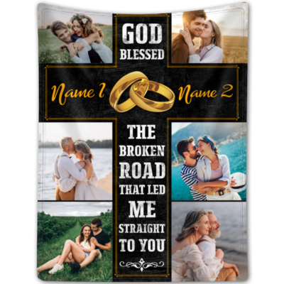 Custom Photo Anniversary Couple Blanket Sentimental Gift Idea For Married Couple