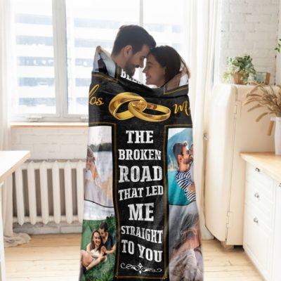 Custom Photo Anniversary Couple Blanket Sentimental Gift Idea For Married Couple 01
