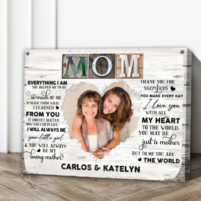 Custom Unique Mom Canvas Print Mother's Day Gifts From Daughter Or Son 01