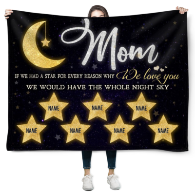 Personalized Whole Night Sky Mom Blanket Unique Gift For Mother's Day