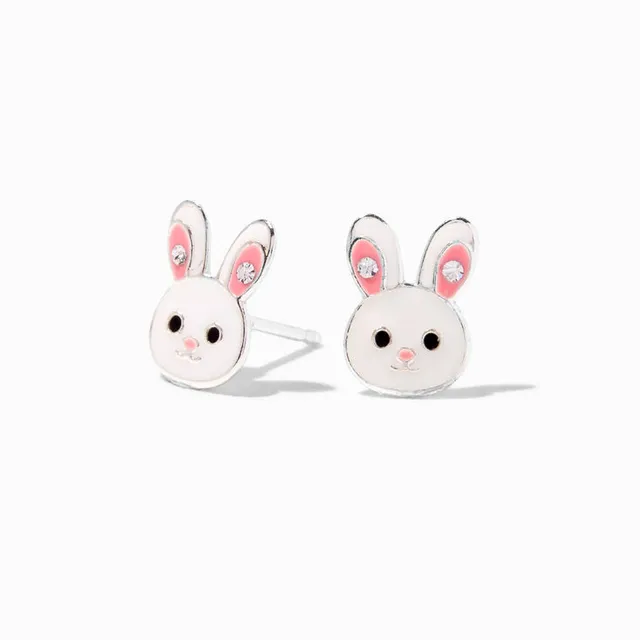 Rabbit Stud Earrings - adorable Easter basket gift for a teen girl that she'll adore