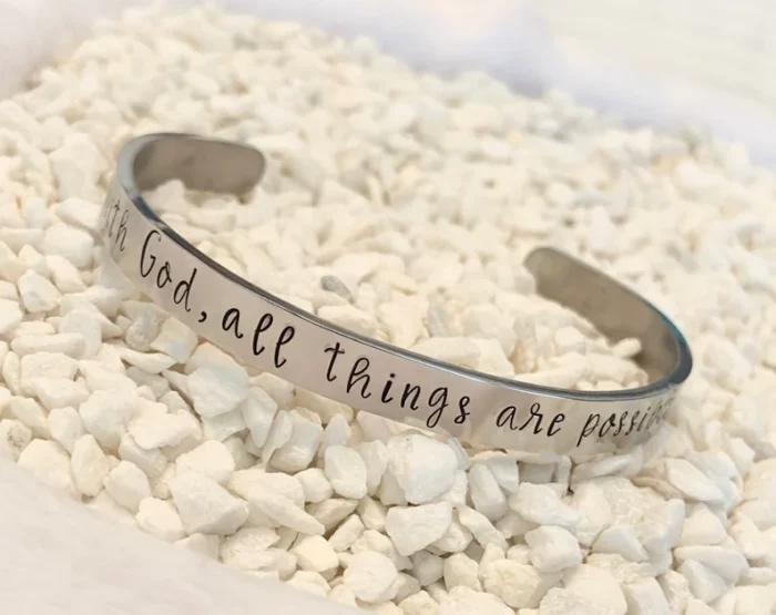 All Things Are Possible Cuff - sentimental easter gifts for teens