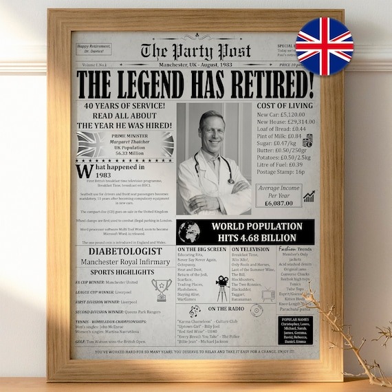 Customized Newspaper From The Scalpel Times Are Funny Retirement Gifts For Doctor