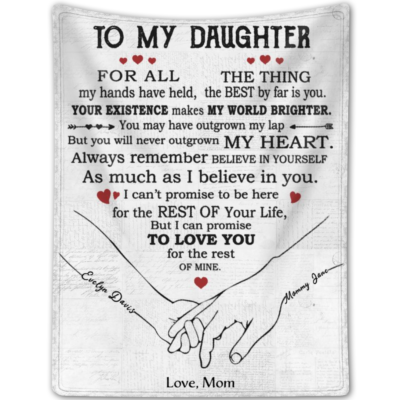 Personalized Daughter Gift From Mom Mother's Day Gift For Daughter Fleece Blanket
