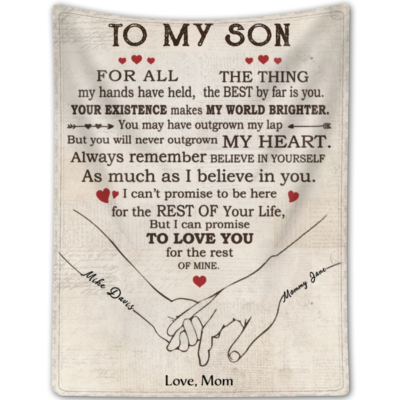 Personalized Gift For Son From Mom Father's Day Gift For Son Fleece Blanket
