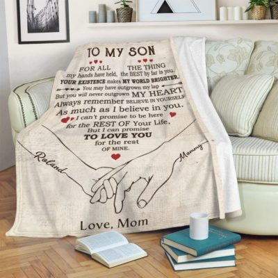 Personalized Gift For Son From Mom Father's Day Gift For Son Fleece Blanket