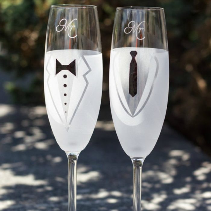 Matching Wine Glasses For Gay Wedding Gifts