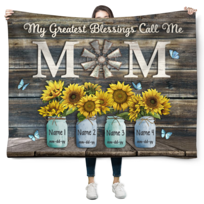 Special Mother's Day Personalized Gift Fleece Blanket