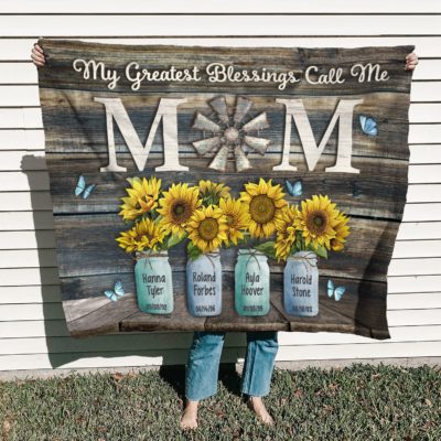 Special Mother's Day Personalized Gift Fleece Blanket