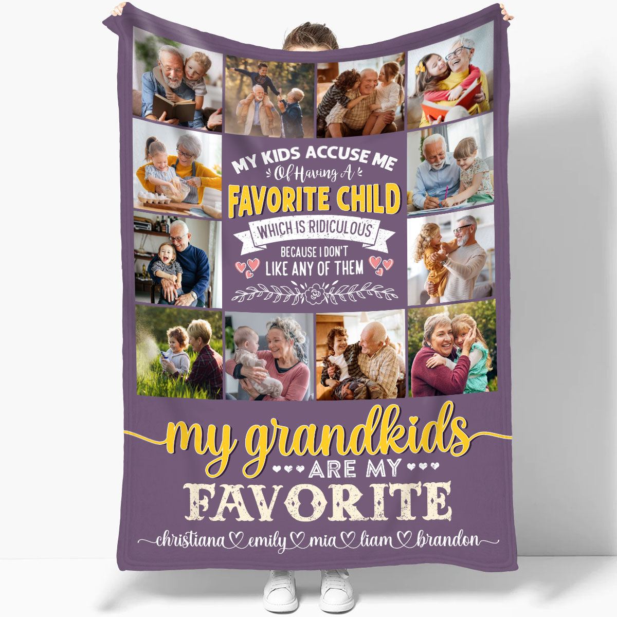 Personalized grandkids online blanket