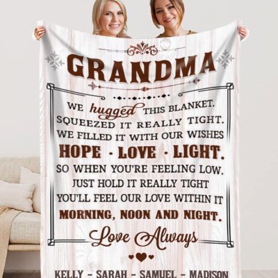 Grandma Gift Ideas For Mothers Day Customized Grandma Fleece Blanket