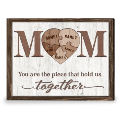 Custom Gift For Mother's Day Personalized Names Canvas Print