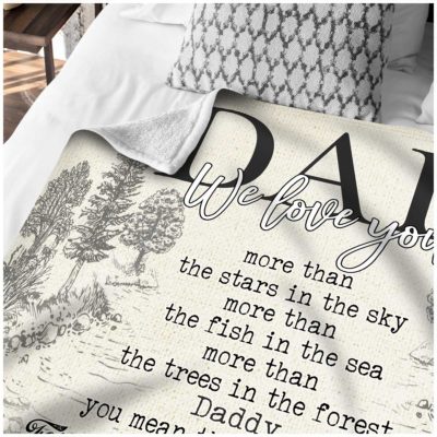 Custom Blanket For Father's Day Meaningful Gifts For Dad