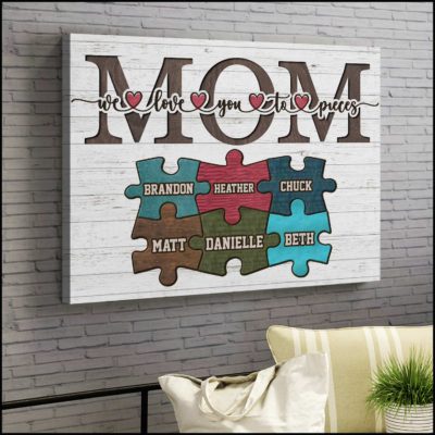 Special Mom Gift With Personalized Names Mother's Day Canvas Print
