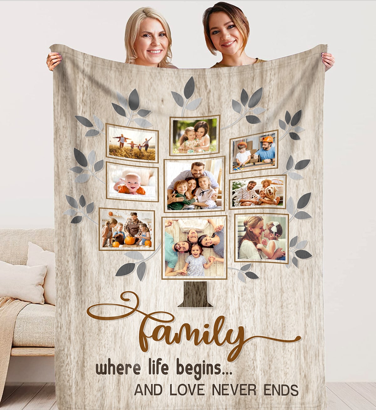 Custom best sale family blanket