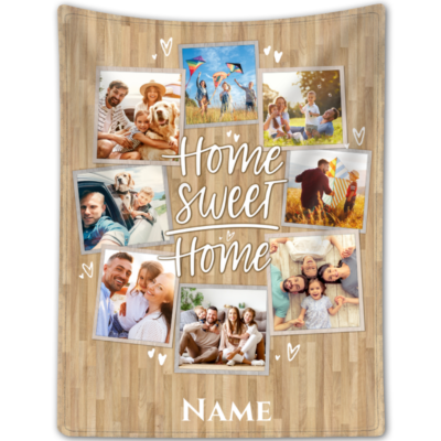 Best Gift For New House Customized Family Photo Blanket Gift Home Sweet Home