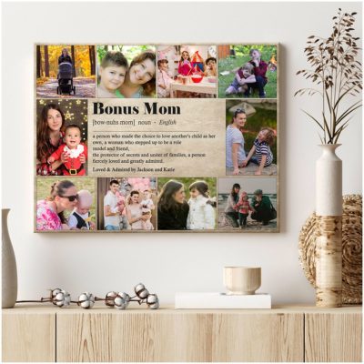 Bonus Mom Gift For Mother's Day Collage Photo Canvas Print