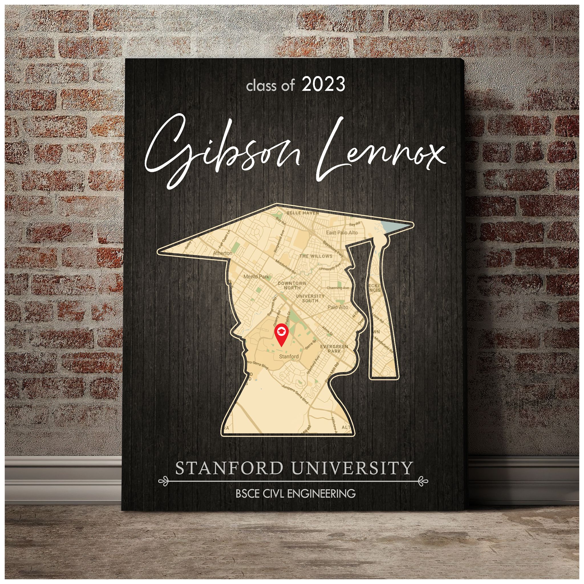 Graduation Gift For Him Personalized Gift For Son Canvas Print - Oh Canvas