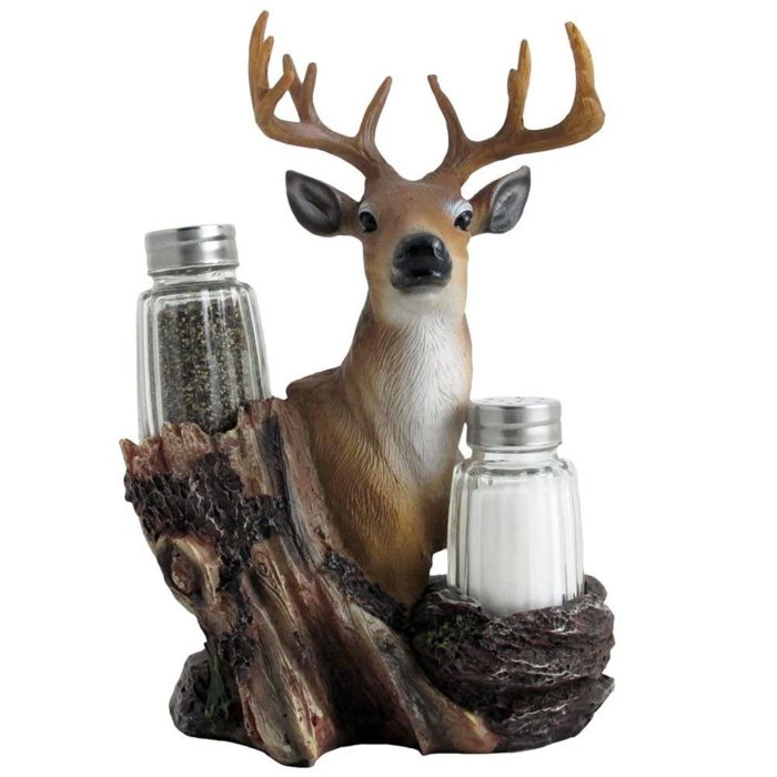 Deer-shaped salt and pepper shakers - gag gifts for hunters