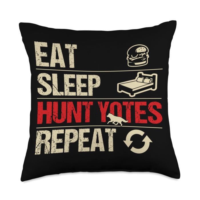 &Quot;Eat, Sleep, Hunt&Quot; Pillow - Funny Gifts For Hunters