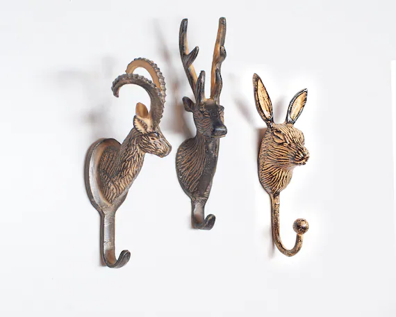 Animal Wall Hooks - gifts for hunters and fishermen