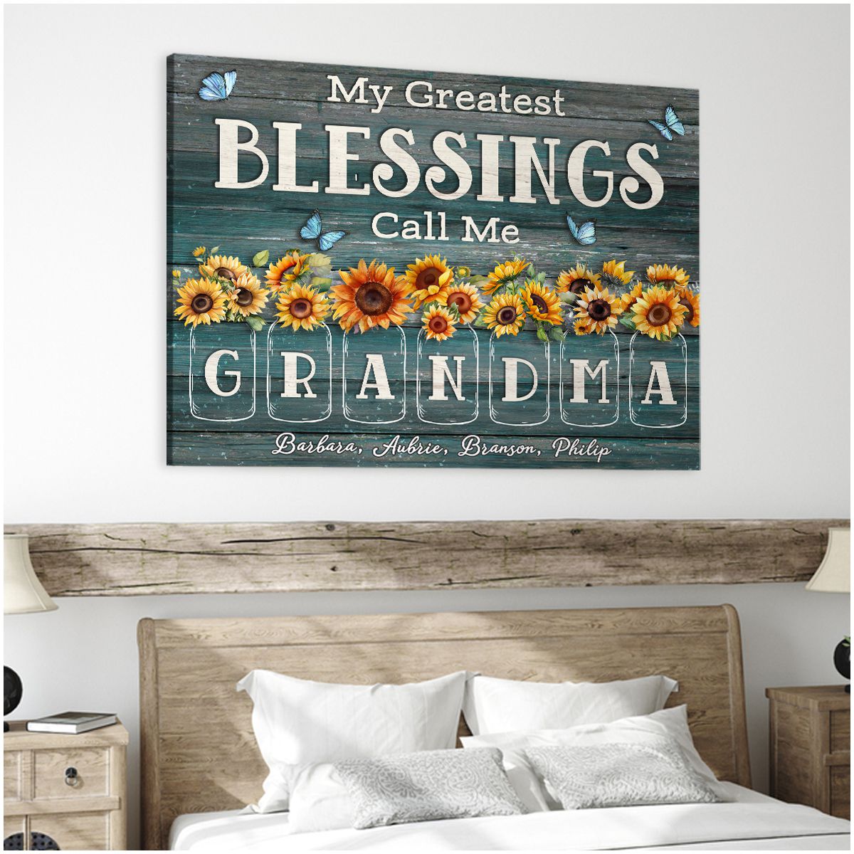 Grandma Personalized Gift Mother's Day Gift For Grandma Canvas Print - Oh  Canvas