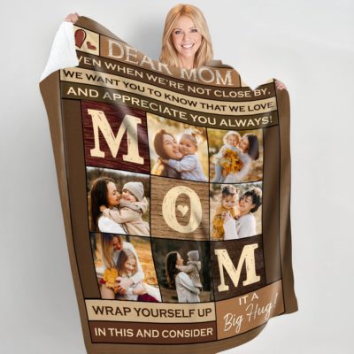 Custom Dear Mom Fleece Blanket Gift For Mom Happy Mother's Day Gift Idea 01