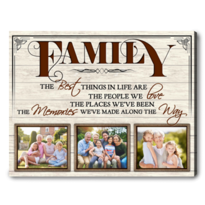 Personalized Family Photo Canvas Print Home Decor Wall Art